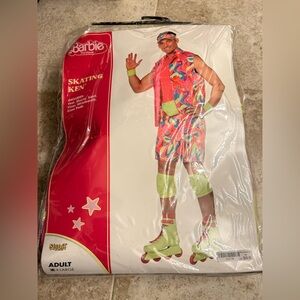 Adult Skating Ken Costume Barbie the Movie Halloween Party 80s Aerobics Neon NWT
